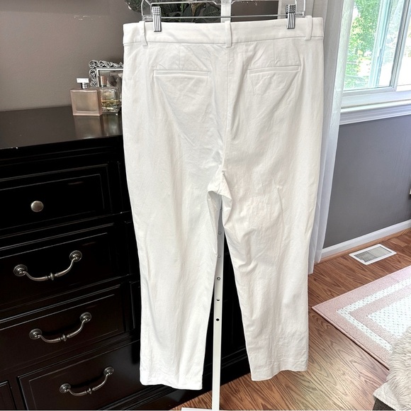 J.Crew Kallie Pant White Size 14 Tall Stretch Cotton Trousers - Picture 10 of 13